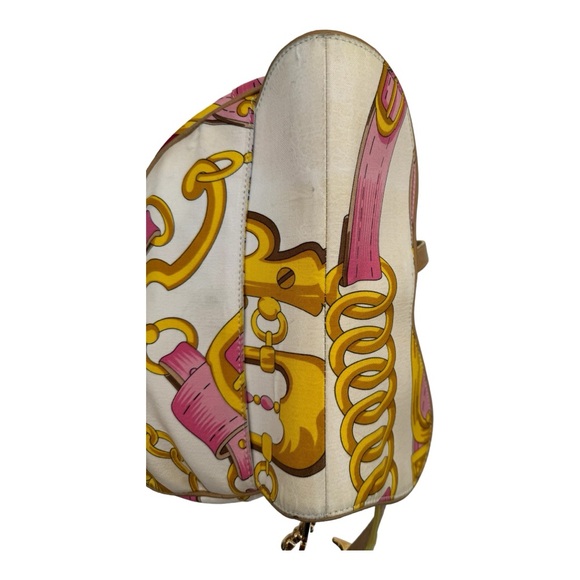 ⚡️SOLD⚡️ ✨RARE✨ Christian Dior Multicolor Silk Print Saddle Bag (Galliano Era) - Picture 13 of 17